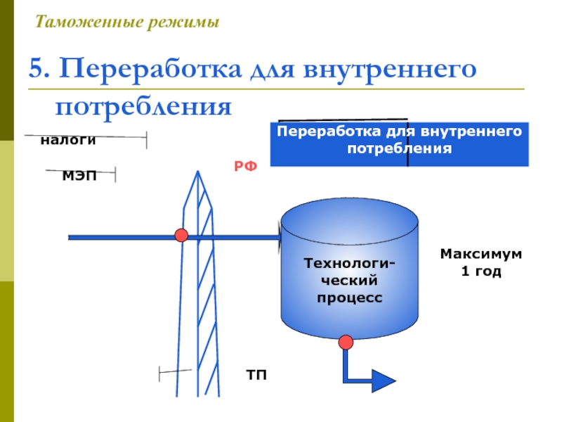 Выпуск для внутреннего потребления схема