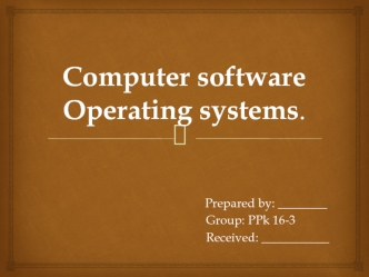 Computer software Operating systems