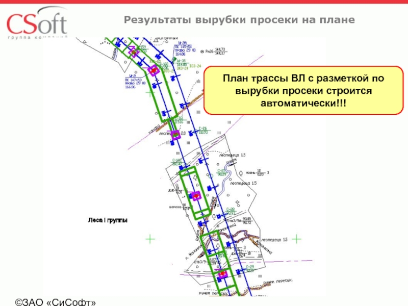 План трассы лэп