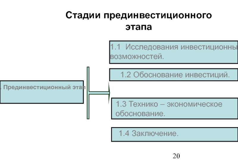 Расчетный период от проведения прединвестиционных исследований до прекращения проекта это