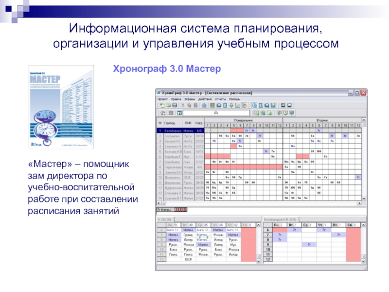 Условия при составлении расписания движения автобусов. Планирование информационных систем. Информационная система составления расписания. Система управления учебным процессом. Планирование в системе управления.