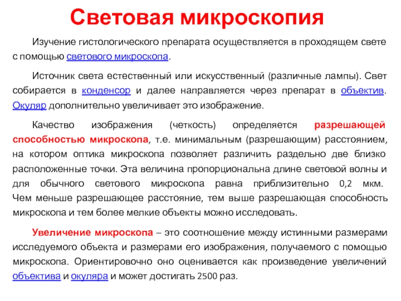 Световая микроскопия. Метод световой микроскопии. Основы световой микроскопии. Суть световой микроскопии.