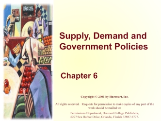 Supply, Demand and Government Policies