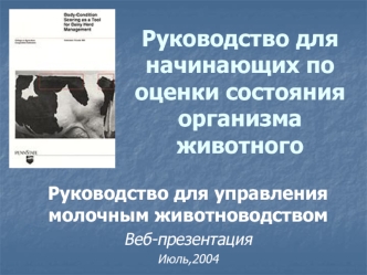 Руководство для начинающих по оценки состояния организма животного