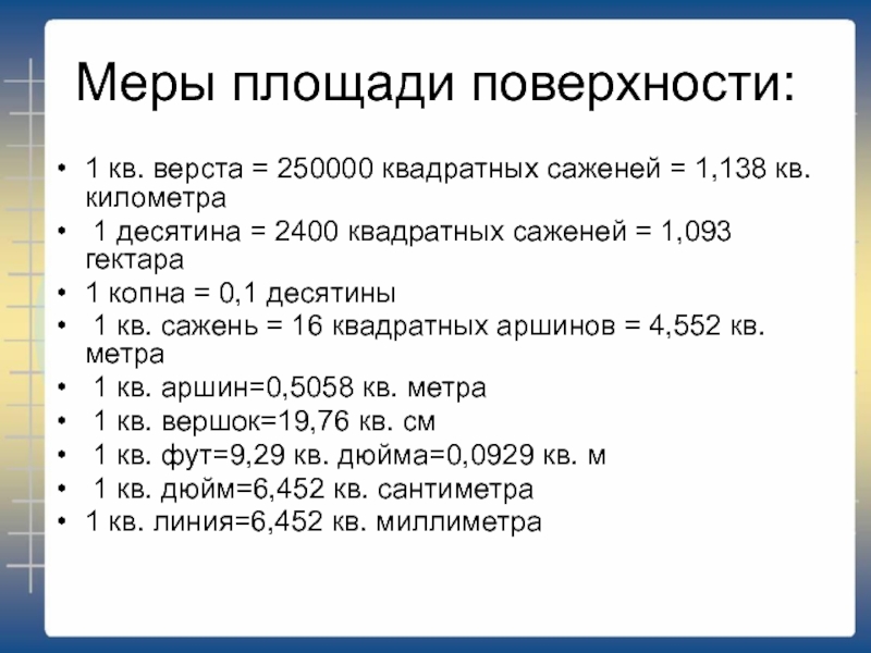 Реферат: История развития мер веса в России
