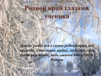 Родной край глазами ученика