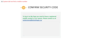 Confirm security code