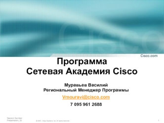 ПрограммаСетевая Академия Cisco