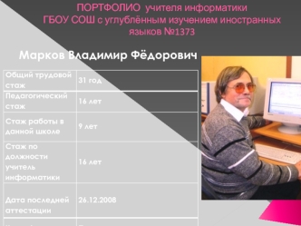 Марков Владимир Фёдорович