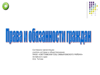 Права и обязанности граждан