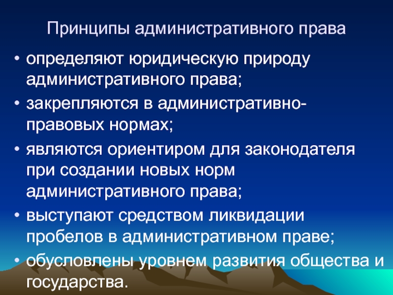 Административное положение. Принципы административного права. Принципы административно-правовых норм. Принципами административного права являются:. Принципы административного законодательства.