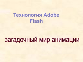 Технология Adobe Flash