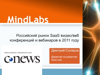 Российский рынок SaaS видео/веб конференций и вебинаров в 2011 году
