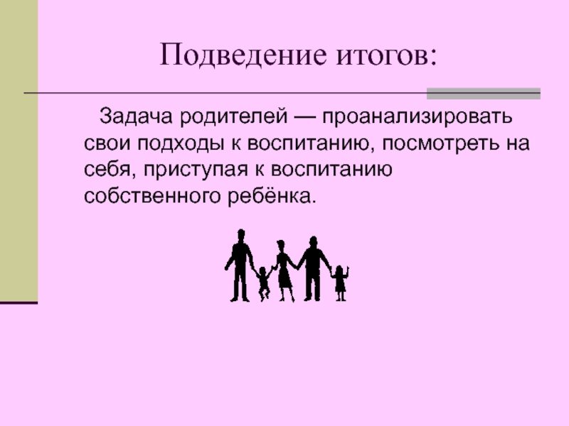 Задача результат. Заключительная задача. Задача как родителя смотреть. Задача учителя на подведении итогов. Подводя итог можно сказать что ребенок и родитель.