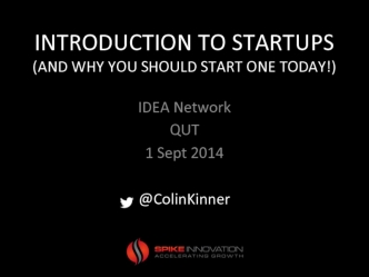 INTRODUCTION TO STARTUPS(AND WHY YOU SHOULD START ONE TODAY!)