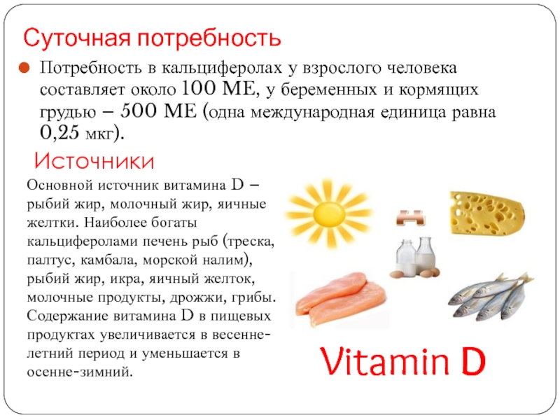 Сколько нужно витамин д в сутки