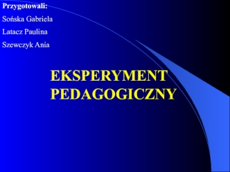 Eksperyment pedagogiczny