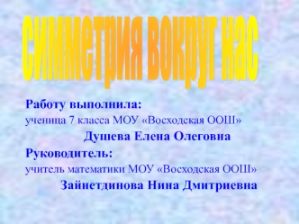 симметрия вокруг нас