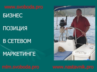 БИЗНЕС 

ПОЗИЦИЯ 

В СЕТЕВОМ 

МАРКЕТИНГЕ