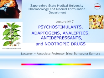 Psychostimulants, adaptogens, analeptics, antidepressants, and nootropic drugs