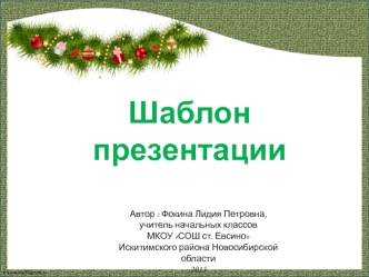 Шаблон презентации