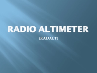 Radio altimeter