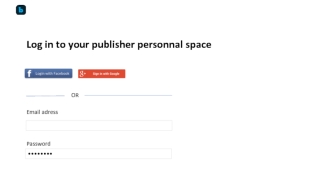 Log in to your publisher personnal spaceved