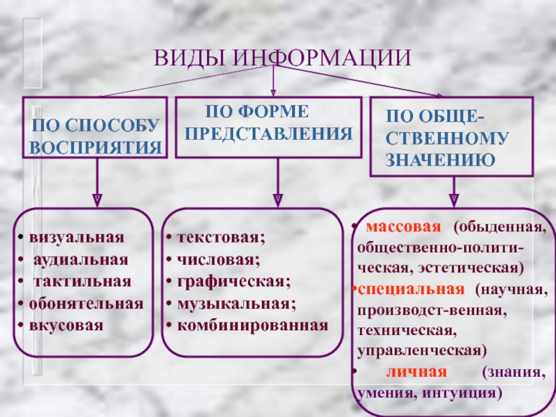 Текстовая числовая графическая информация. Виды информации по способу представления. Вид информации по способу восприятия и по форме представления. Обонятельная информация по форме представления. По форме представления информацию подразделяют на.