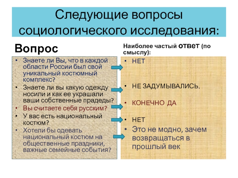 Социологические вопросы