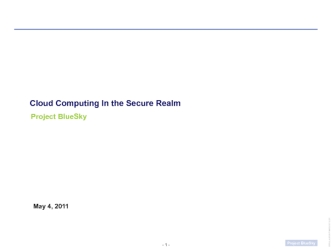 Cloud Computing In the Secure Realm