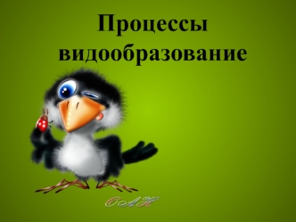Процессы видообразование