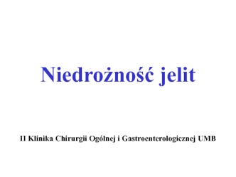 Niedrożność jelit