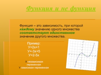 Функция и не функция
