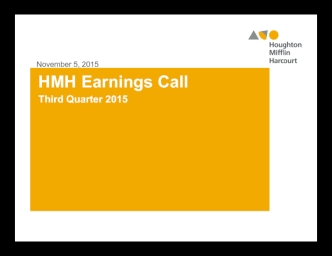 HMH Q3 2015 Earnings Report