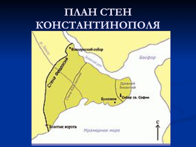 Начертите в тетради план константинополя