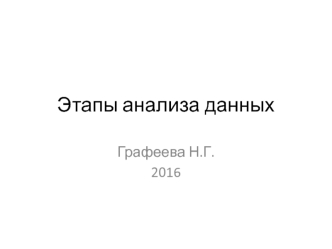 Этапы анализа данных