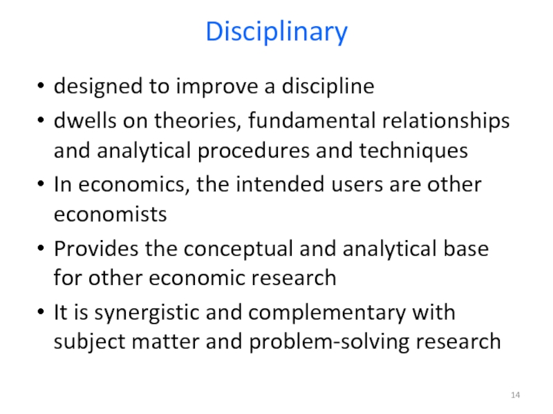 designed to improve a disciplinedwells on theories, fundamental relationships and analytical