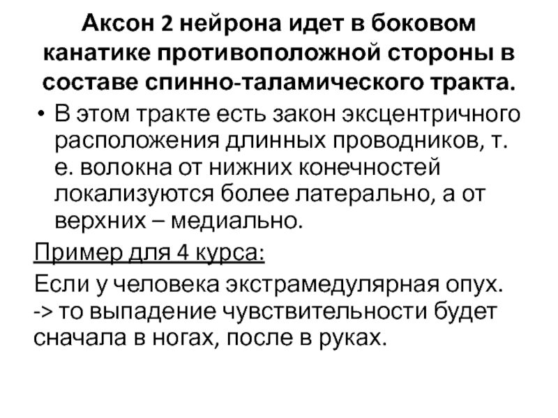 Законы нервной системы. Закон эксцентрического расположения длинных проводников. Закон эксцентрического расположения проводников неврология. Трактест.