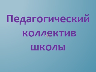Педколлектив школы