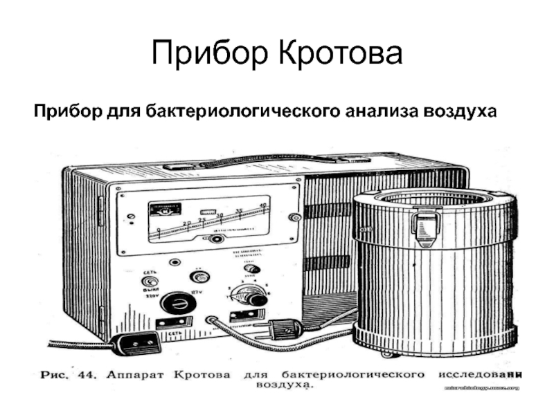 Прибор Кротова Прибор для бактериологического анализа воздуха 