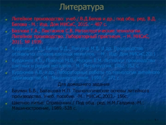 Литейное производство как один из технологических процессов получения металлических изделий