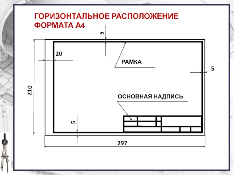 Оформление чертежа на а4