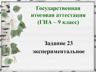 Государственная итоговая аттестация по физике (ГИА – 9 класс)