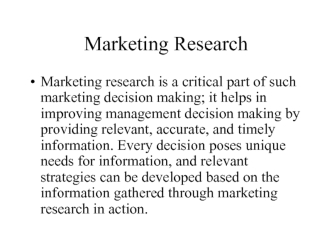 Marketing Research