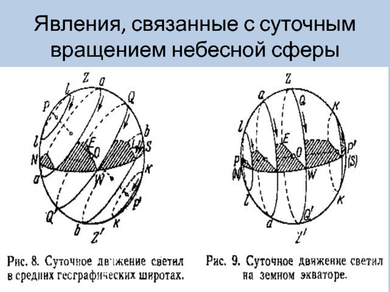 От чего зависят вид звездного неба и картина суточного вращения небесной сферы