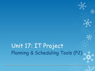 Project Management Tools - Planning & Scheduling Tools (P2). GANTT Charts