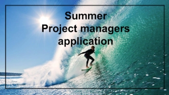 Summer Project managers application