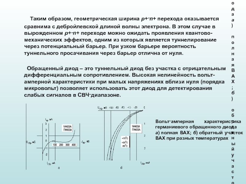 Обращенные диоды презентация