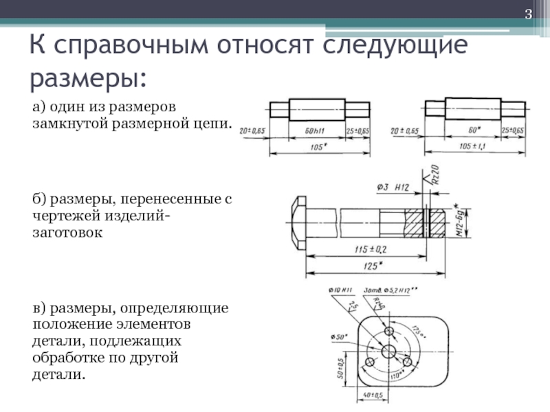 Следующий размер. Размеры, перенесенные с чертежей изделий - заготовок - это Размеры. Толщина детали s на чертеже по ГОСТУ. ГОСТ 2.307 резьба. Справочные Размеры на чертеже.