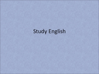 Study english